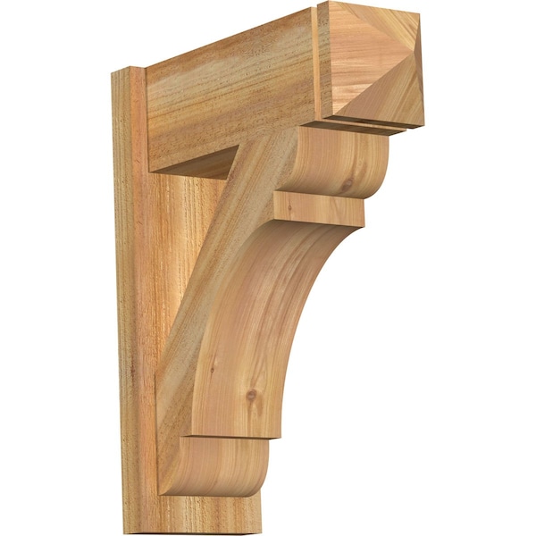Ekena Millwork Olympic Rough Sawn Arts and Crafts Outlooker, Western Red Cedar, 8"W x 22"D x 26"H OUT08X22X26OLY03RWR - main